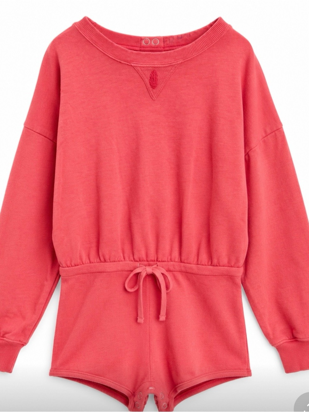 FP Movement by Free People Coral Pink Fleece Romper Onesie